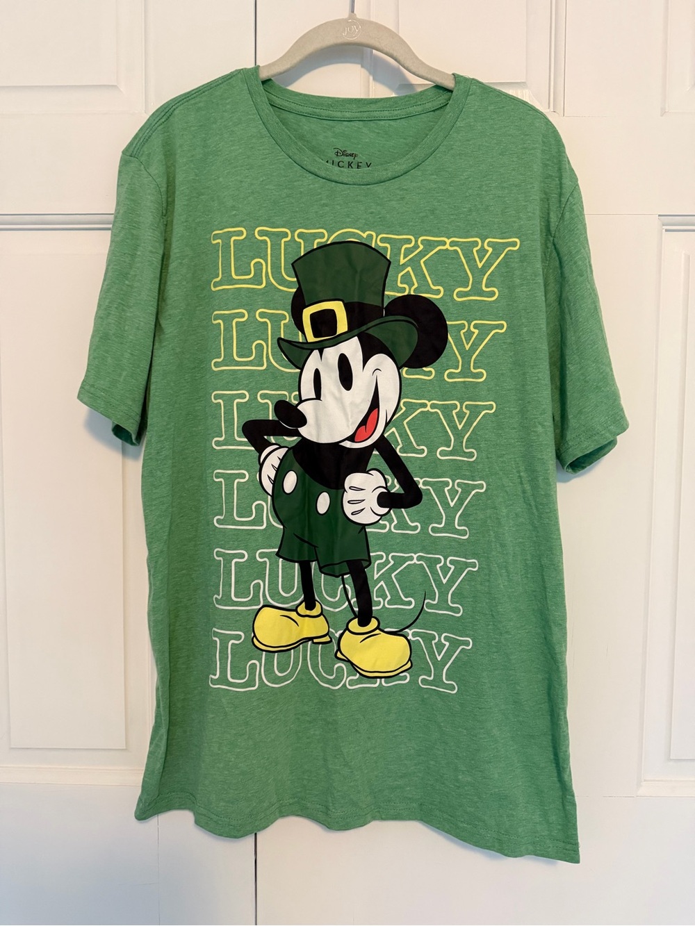 Disney Mickey Mouse Lucky St. Patrick's Day Green XL Unisex